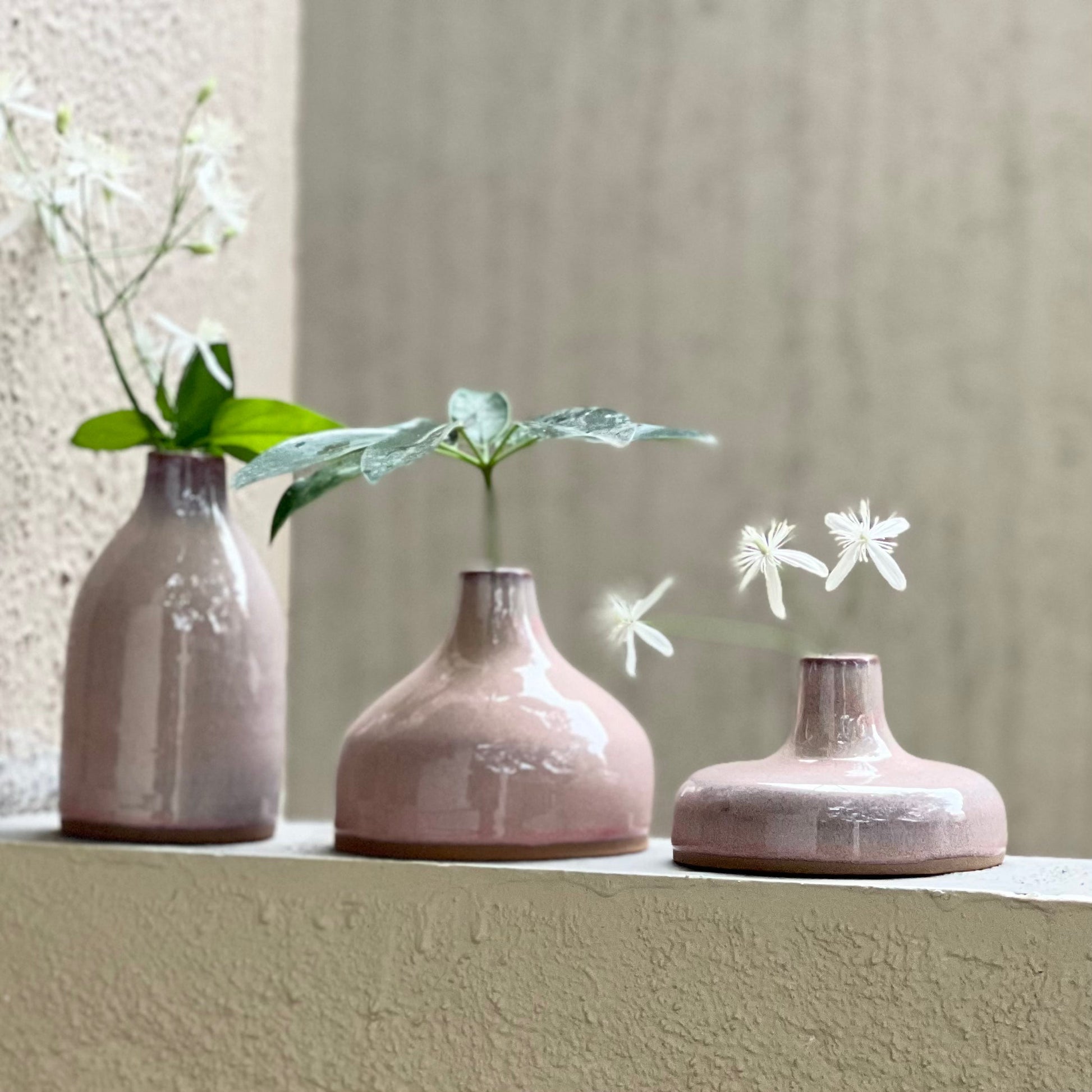 LivingClay Organic Bud Vase Set of 3 – Elegant Gift Box