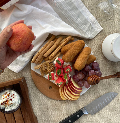 Handcrafted Clay Charcuterie Board with 25.5 cm Diameter