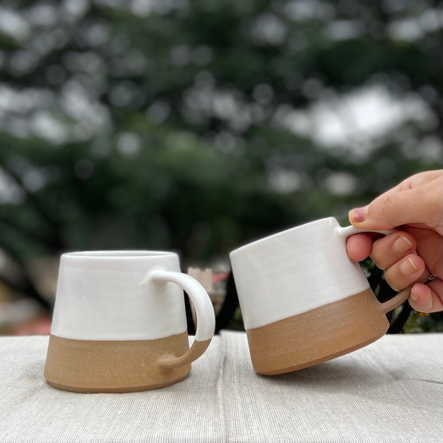 Wheaten Handcrafted Ceramic Coffee Mug Set – Two 250ml Cups