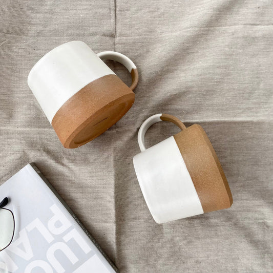 Wheaten Handcrafted Ceramic Coffee Mug Set – Two 250ml Cups