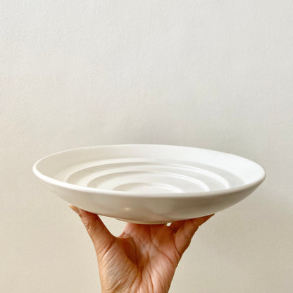 Bavadi Stepped Stoneware Bowl Handcrafted Indian Stepwell Design