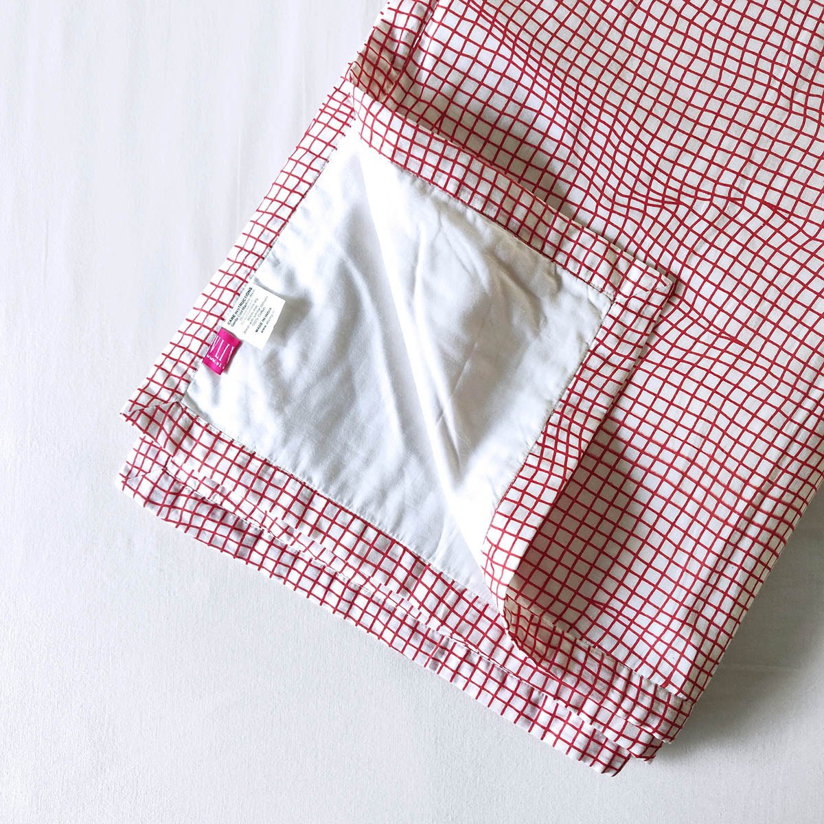 Red Check Triple-Layer Soft Cotton Dohar Blanket Premium