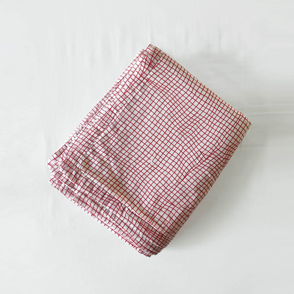Red Check Triple-Layer Soft Cotton Dohar Blanket Premium