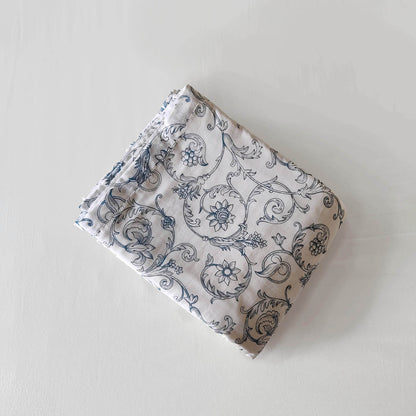 Swirl Blue Soft Cotton Three-Layer Dohar | Lightweight Blanket | Baby & Single Bed Sizes