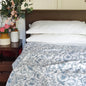 Swirl Blue Soft Cotton Three-Layer Dohar | Lightweight Blanket | Baby & Single Bed Sizes