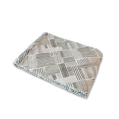 Modern Retro Grey Stripe Print Soft Cotton Three-Layer Dohar | Lightweight Blanket | Baby & Single Bed Sizes
