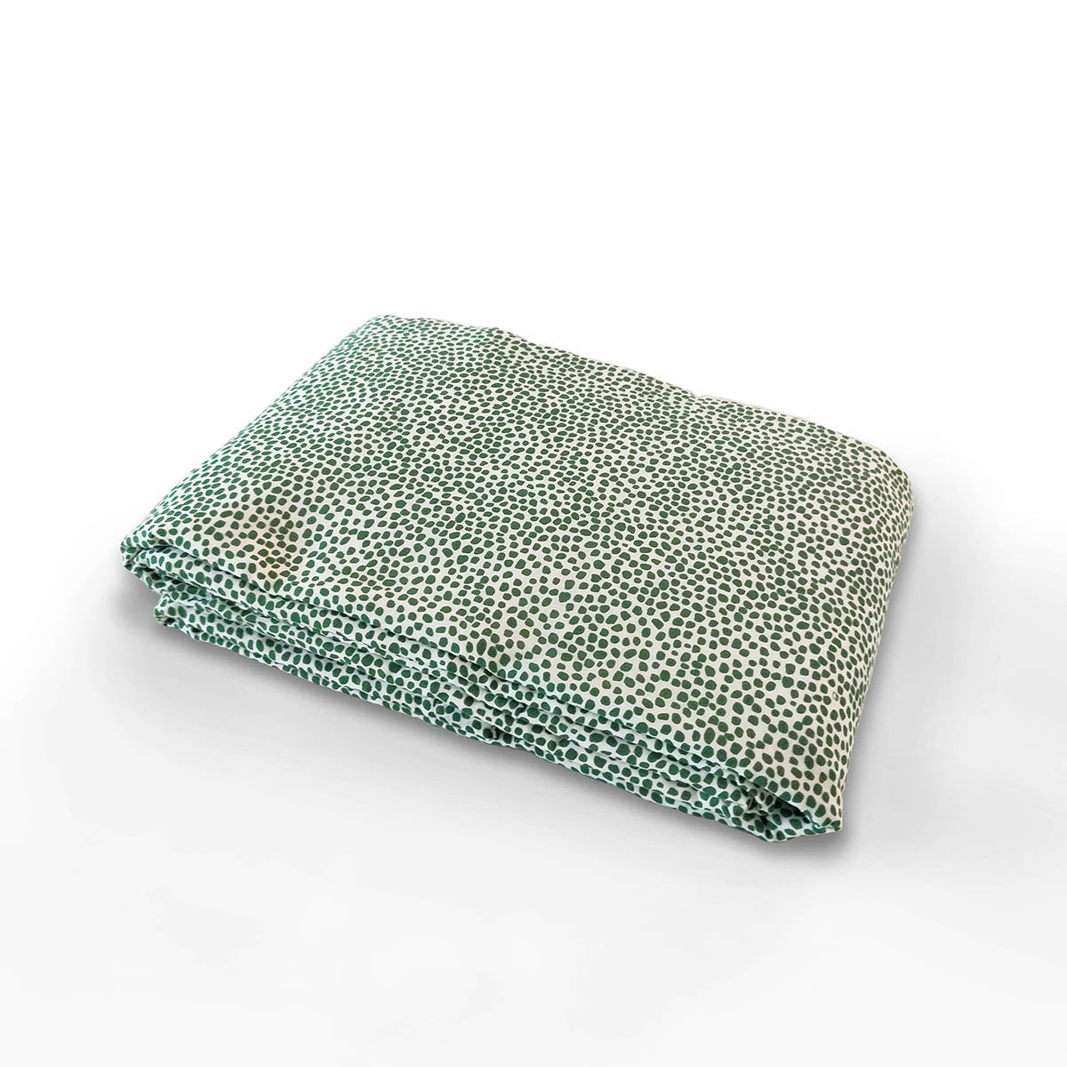 Modern Retro Green Dot Print Soft Cotton Three-Layer Dohar | Lightweight Blanket | Baby & Single Bed Sizes