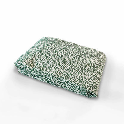 Modern Retro Green Dot Print Soft Cotton Three-Layer Dohar | Lightweight Blanket | Baby & Single Bed Sizes