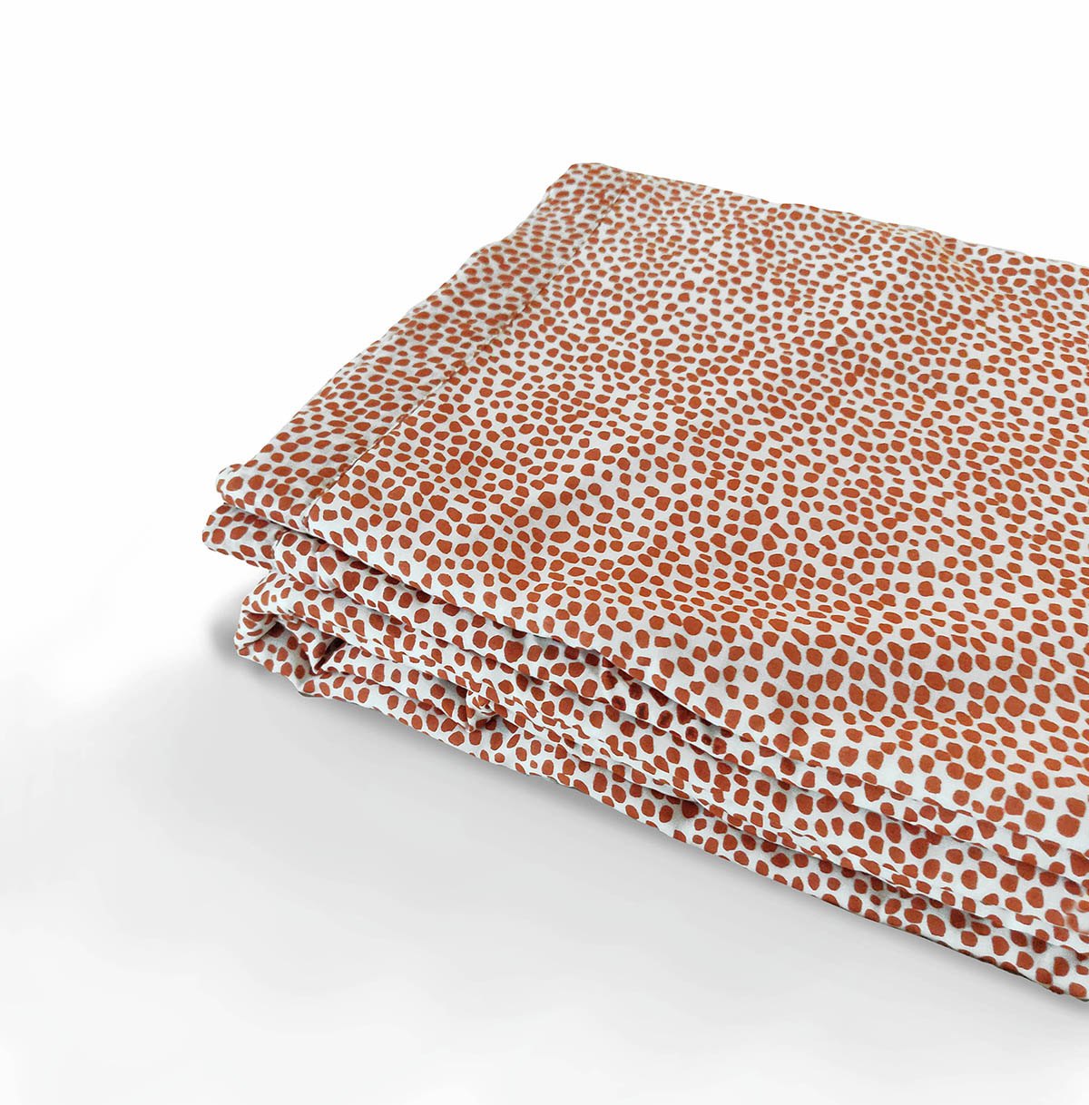 Modern Retro Rust Dot Print Soft Cotton Three-Layer Dohar | Lightweight Blanket | Baby & Single Bed Sizes