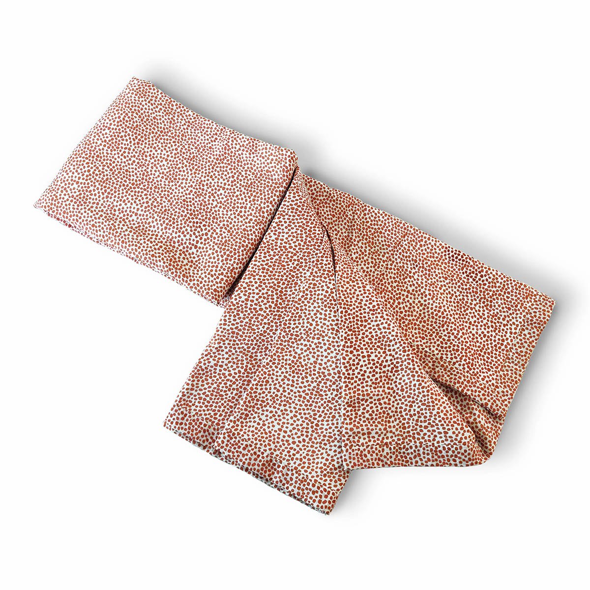 Modern Retro Rust Dot Print Soft Cotton Three-Layer Dohar | Lightweight Blanket | Baby & Single Bed Sizes
