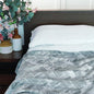 Modern Retro Grey Stripe Print Soft Cotton Three-Layer Dohar | Lightweight Blanket | Baby & Single Bed Sizes