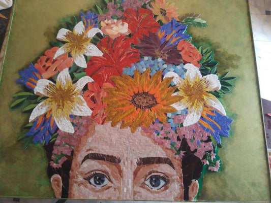 Frida Khalo Glass Mosaic Wall Mural