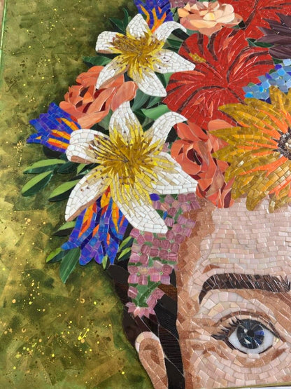 Frida Khalo Glass Mosaic Wall Mural