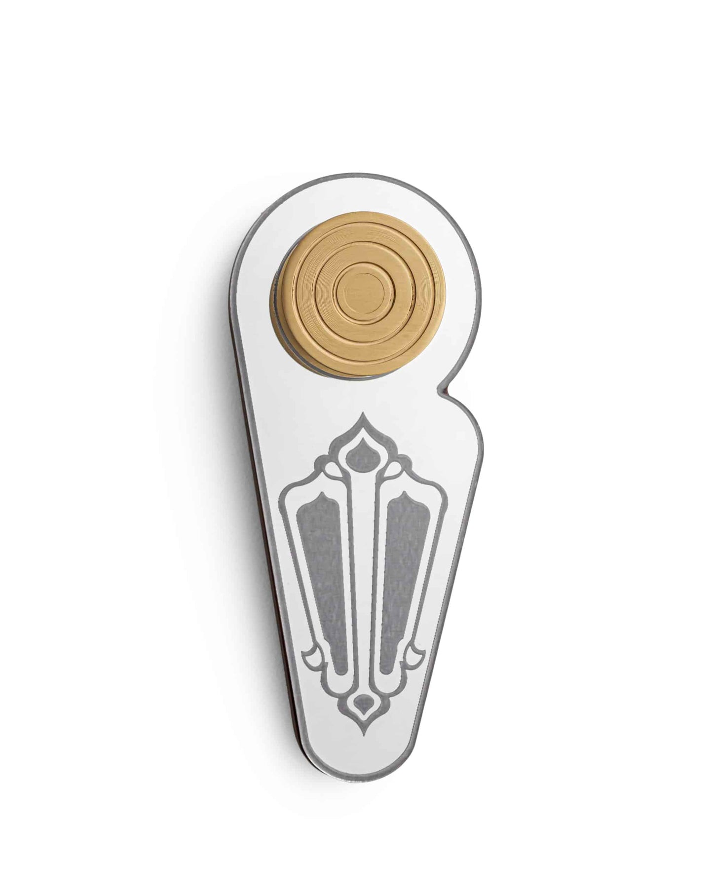 Elegant Mandala Khadau Wall Hook – Handcrafted Brass & Walnut Accent