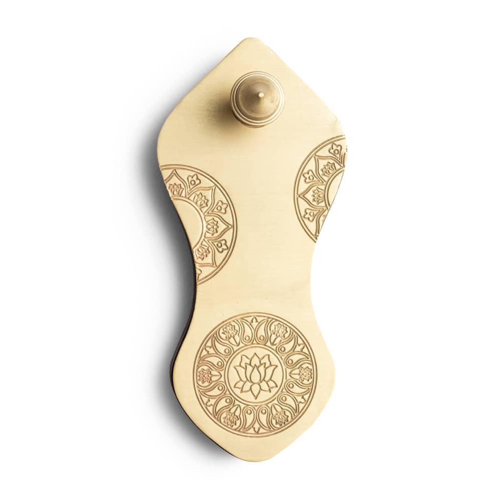 Gold Mandala Khadau Khooti Handcrafted Wall Hook with Lotus Motif