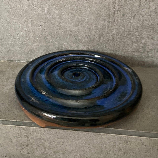 Serenity Handcrafted Stoneware Shower Set Blue Bath Trio