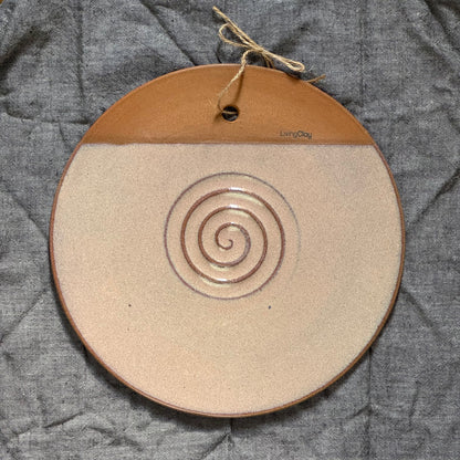 Handcrafted Clay Charcuterie Board with 25.5 cm Diameter