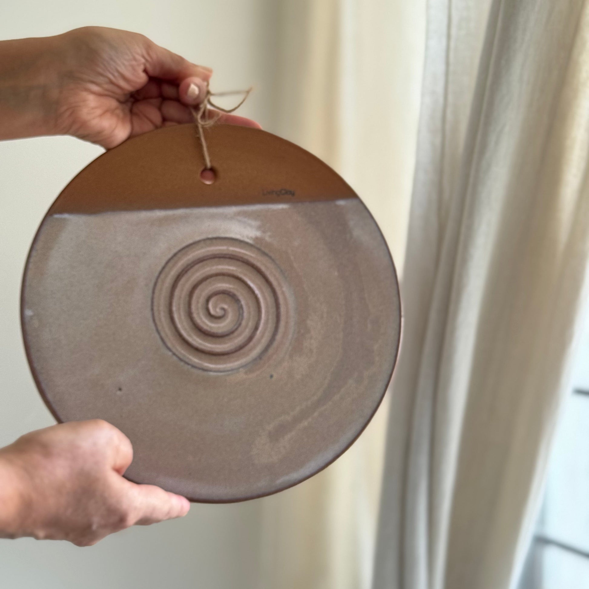 Handcrafted Clay Charcuterie Board with 25.5 cm Diameter