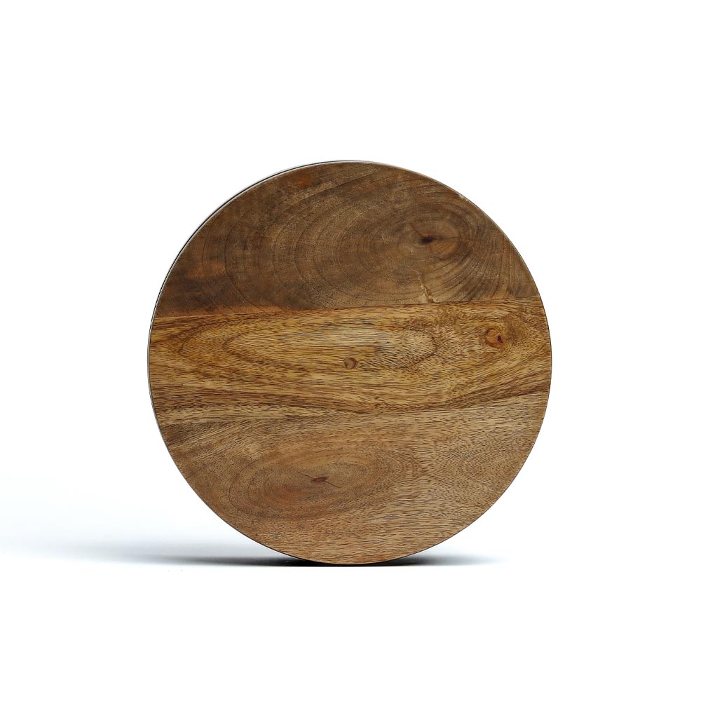 Elegant Luca Black Hand-Painted Solid Wood Roti Box