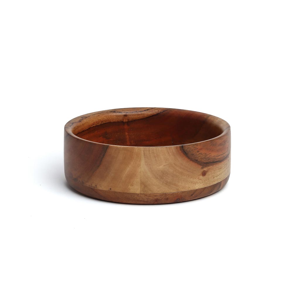 Handcrafted Hugh Fringe Solid Wood Bowl Set of 3
