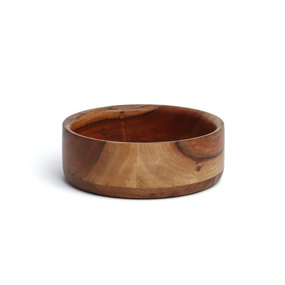 Handcrafted Hugh Fringe Solid Wood Bowl Set of 3