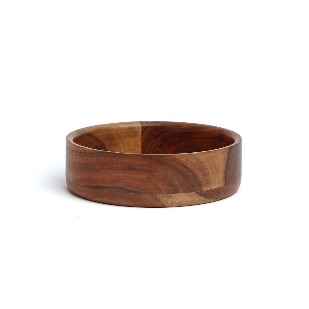 Handcrafted Hugh Fringe Solid Wood Bowl Set of 3