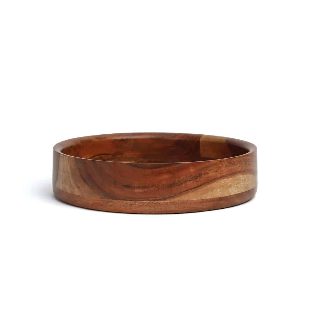 Handcrafted Hugh Fringe Solid Wood Bowl Set of 3