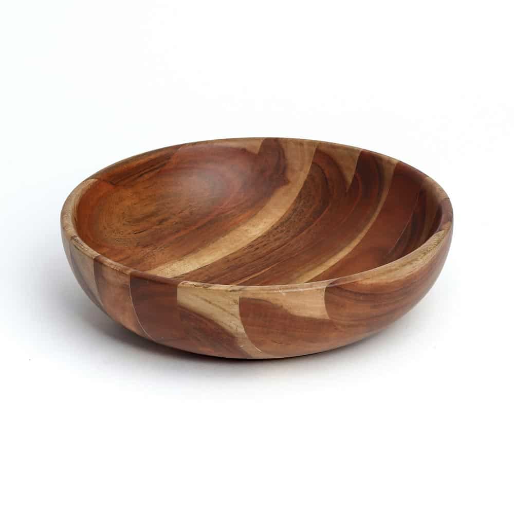 Tanner Handcrafted Natural Solid Wood Bowl – Elegant Kitchen Serveware