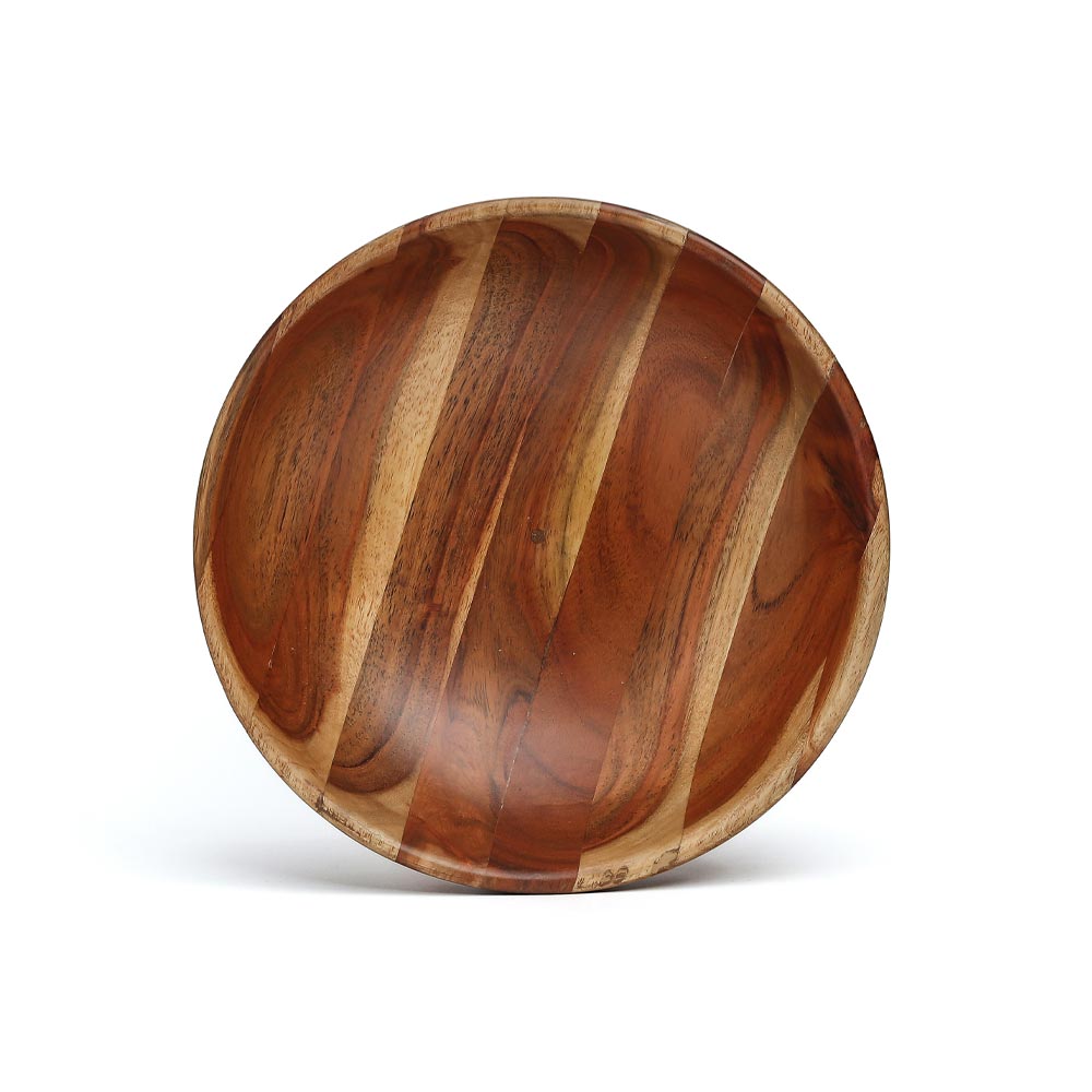 Tanner Handcrafted Natural Solid Wood Bowl – Elegant Kitchen Serveware