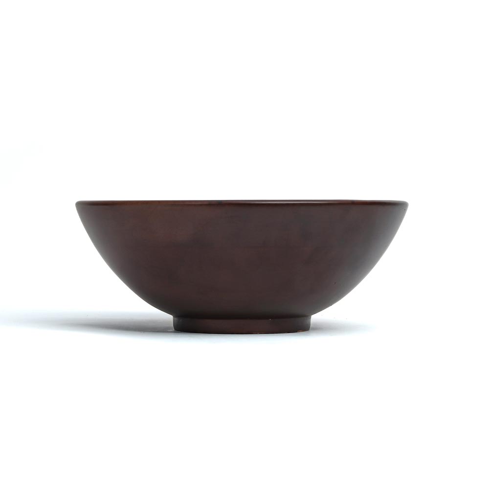 Handcrafted Dark Walnut Indie Cone Bowls Set of Three