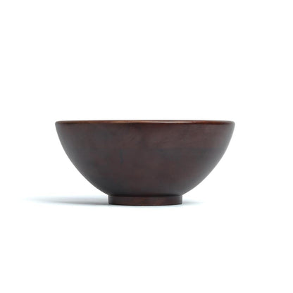 Handcrafted Dark Walnut Indie Cone Bowls Set of Three