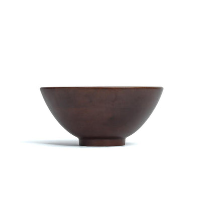 Handcrafted Dark Walnut Indie Cone Bowls Set of Three