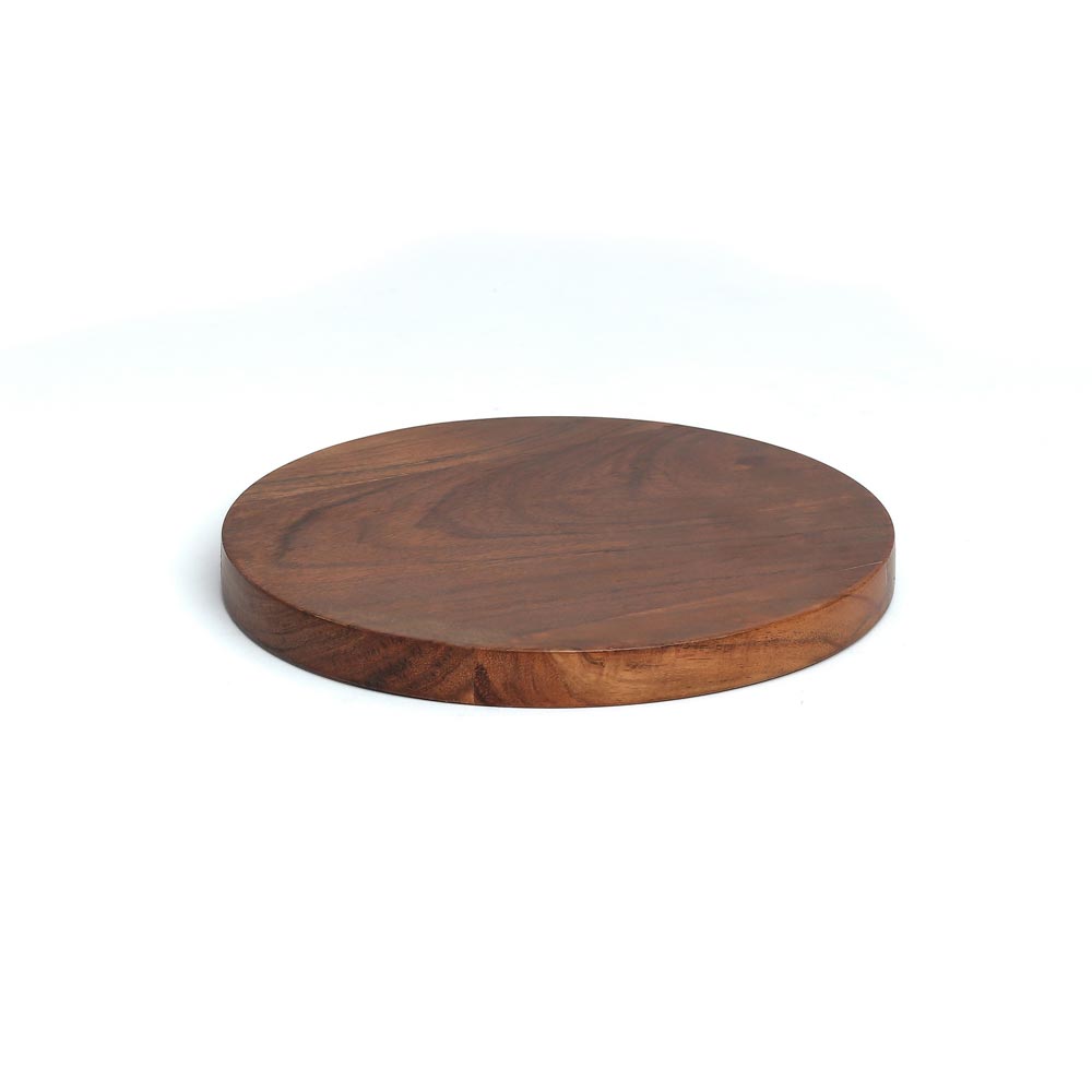 Handcrafted Rosemary Natural Wood Disc Trivet for Kitchen