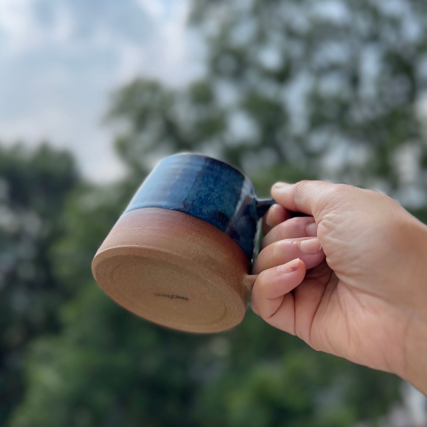 Cerulean Blue Ceramic Coffee Mug Set of Two – 250ml