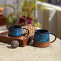 Cerulean Blue Ceramic Coffee Mug Set of Two – 250ml