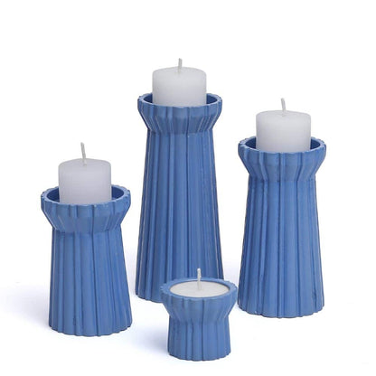 Qutub Azure Blue Candle Stand – Large