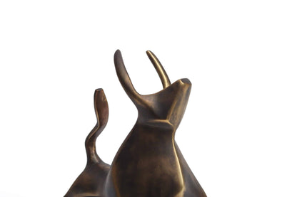 Handcrafted Brass Bull Sculpture – Luxury Gold Finish Décor