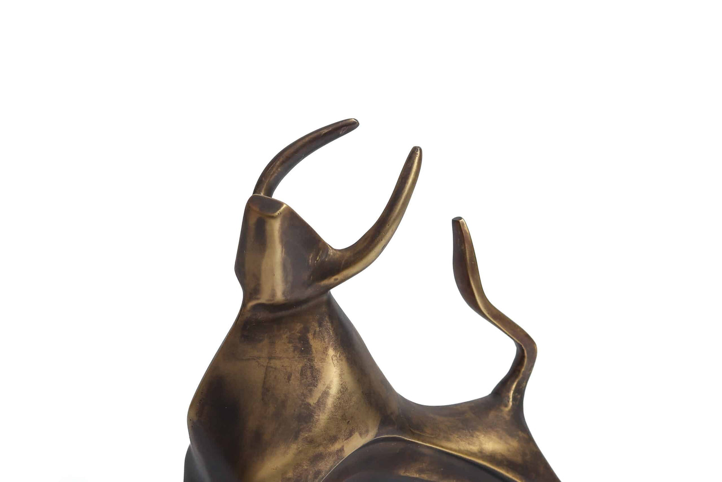 Handcrafted Brass Bull Sculpture – Luxury Gold Finish Décor
