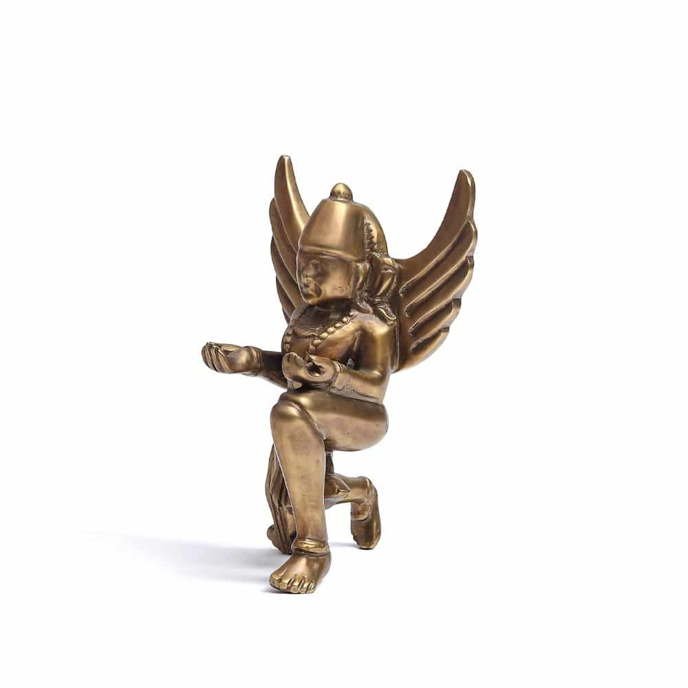 Exquisite Gold Brass Garuda Sculpture for Home Décor