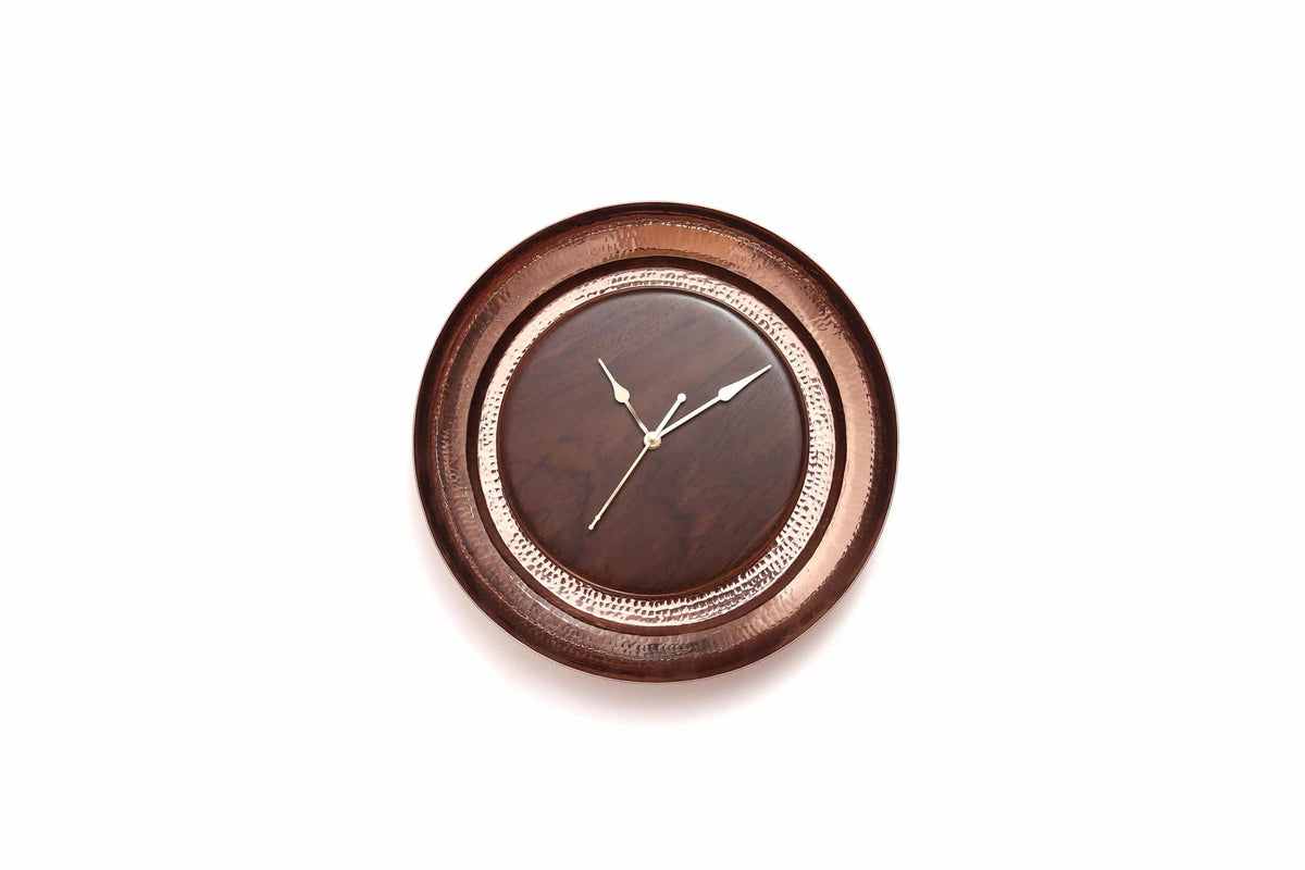 Aevum Designer Wall Clock — Copper