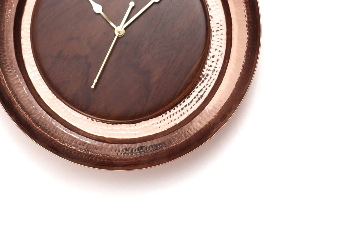 Aevum Designer Wall Clock — Copper