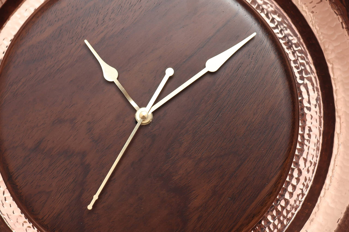 Aevum Designer Wall Clock — Copper