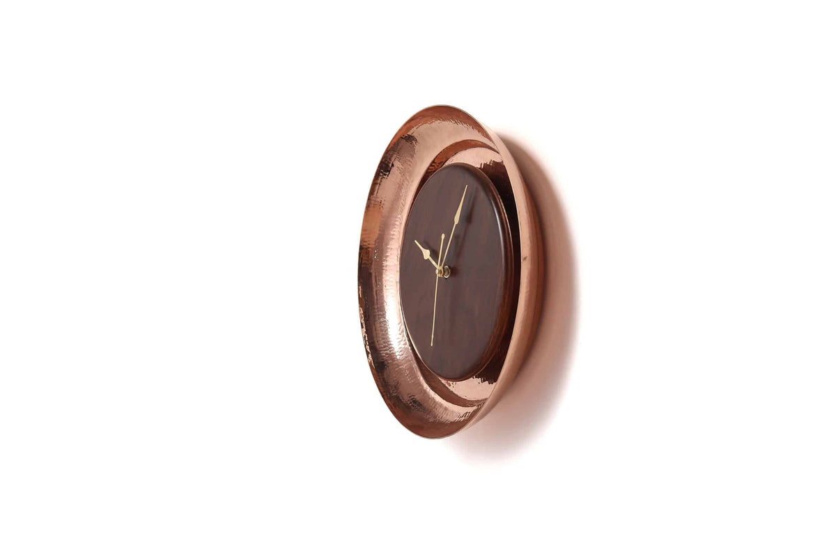 Aevum Designer Wall Clock — Copper