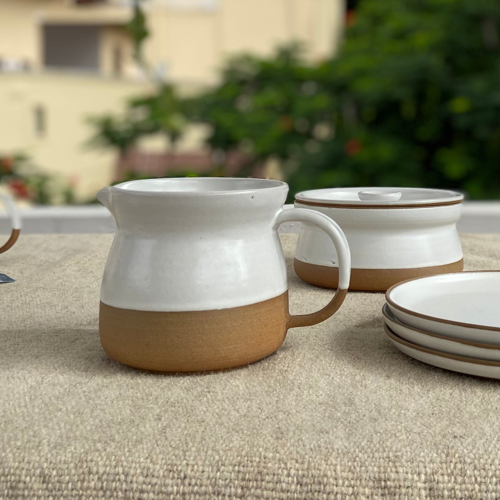Wheaten Handcrafted Ceramic Carafe – 700ml Glass-Free Water Jug