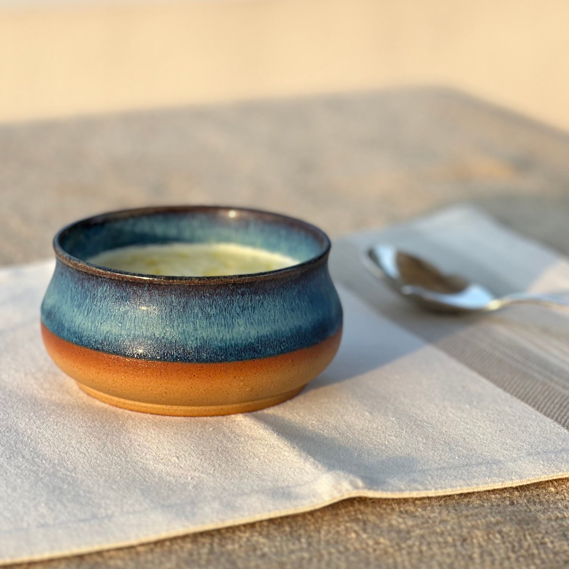 Cerulean Handcrafted Clay Soup Bowl – 300ml Capacity