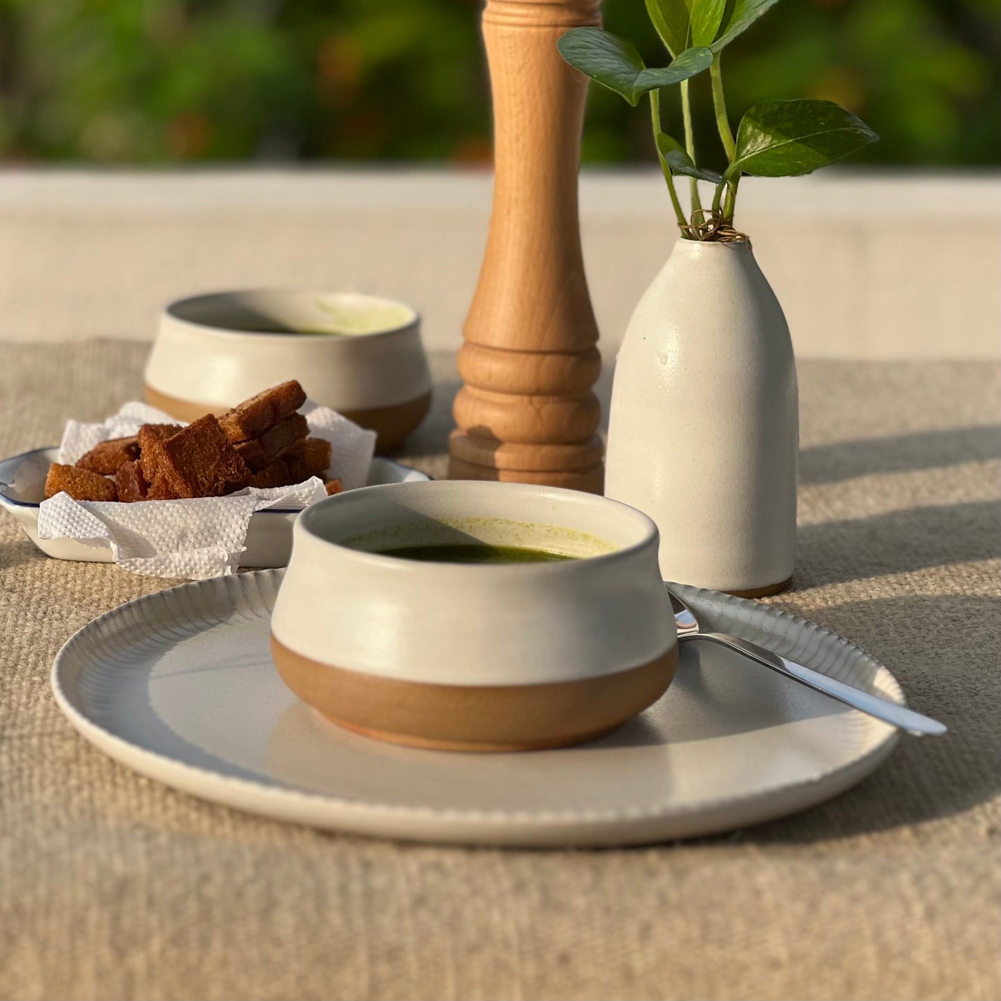 Cerulean Handcrafted Clay Soup Bowl – 300ml Capacity