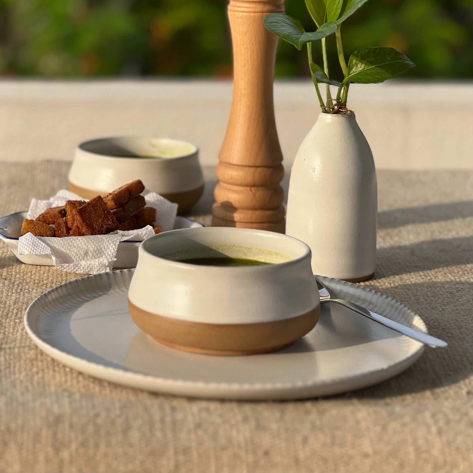 Cerulean Handcrafted Clay Soup Bowl – 300ml Capacity