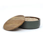 Handcrafted Luca Green Wooden Roti Box with Natural Finish