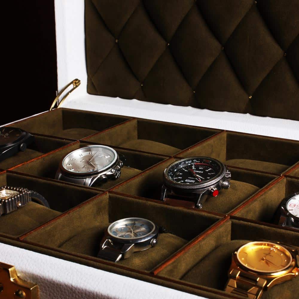 Pearl Haute Luxury Watch Trunk – Premium Vegan Leather Storage for Watches