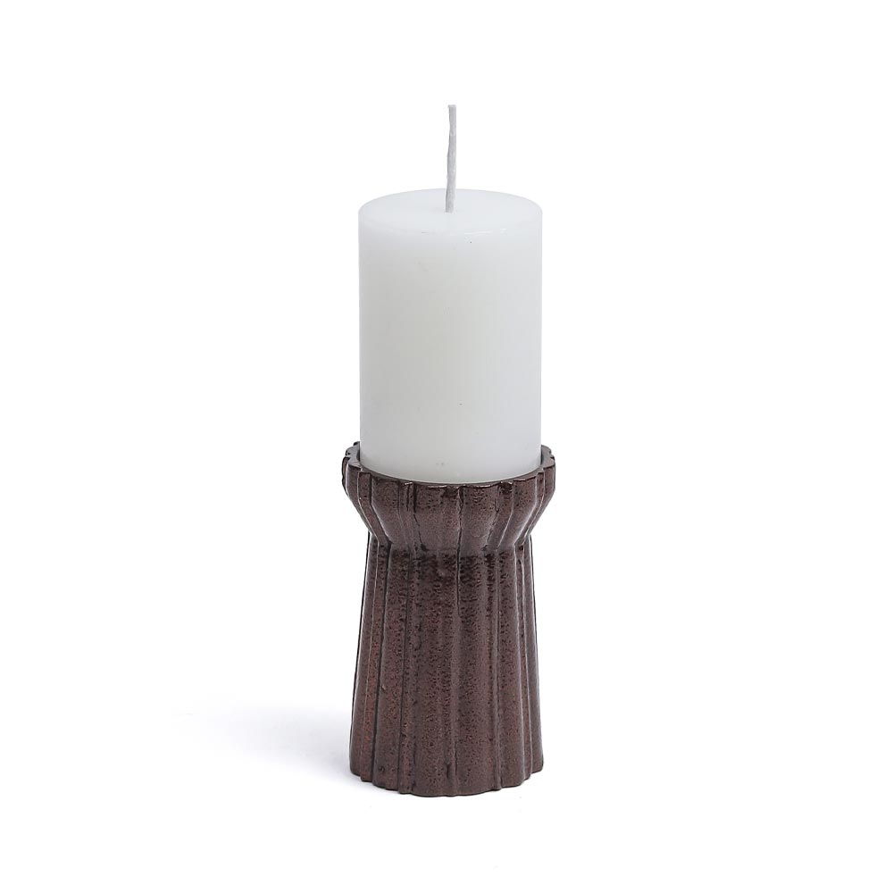 Qutub Copper Candle Stand – set of 4